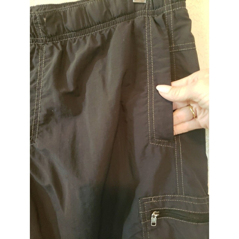 Columbia Mens Swim Trunks Black Size Large Zipper Pockets Lined - Picture 2 of 10